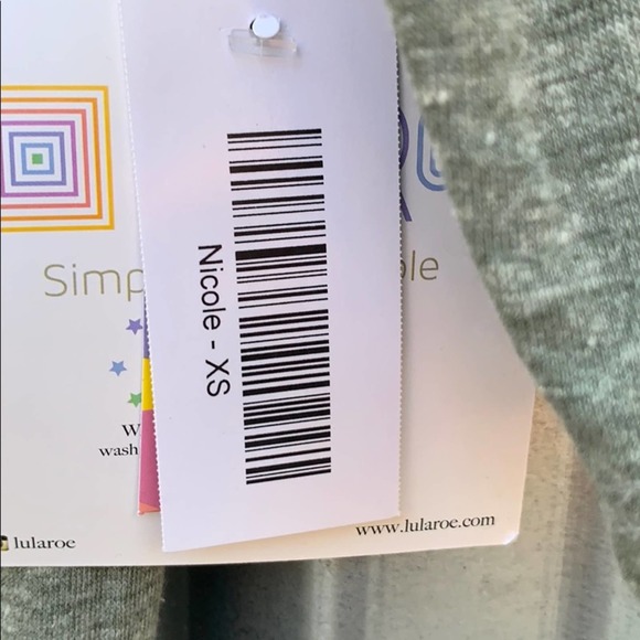 NWT Lularoe Nicole Khaki Green Heathered Dress XS - Picture 6 of 9